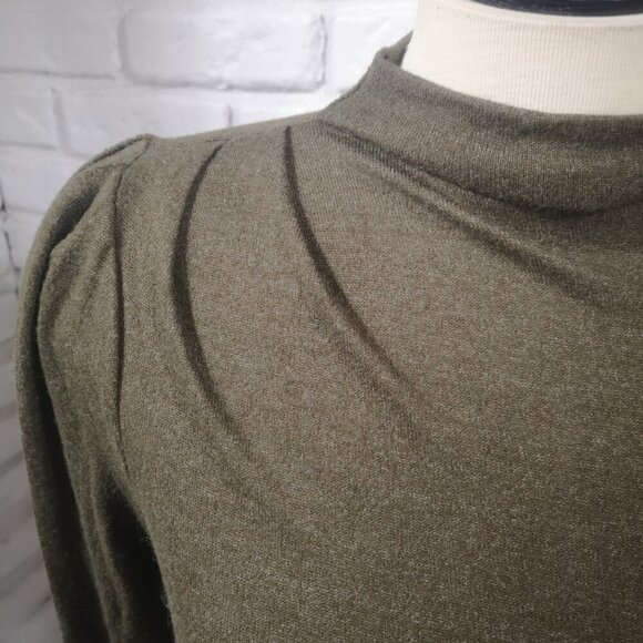 RW&CO. Ladies Size Medium Brown Lightweight Mock Neck Sweater - Picture 6 of 10